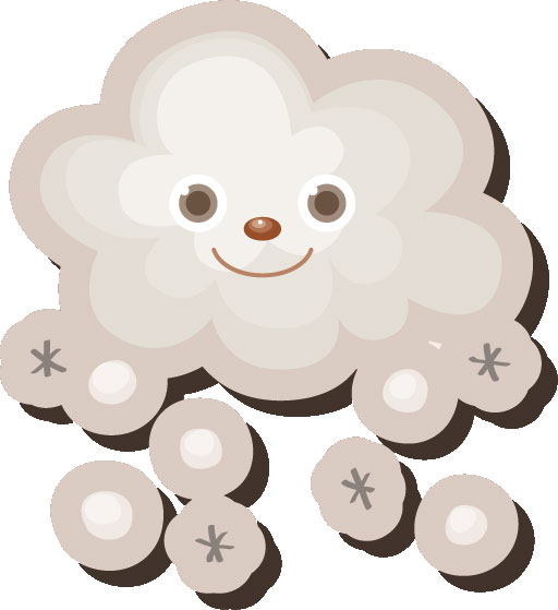 冬の画像サンプル-雪雲-ポップ