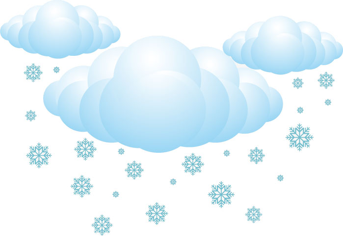 冬の画像サンプル-雪を降らせる雲